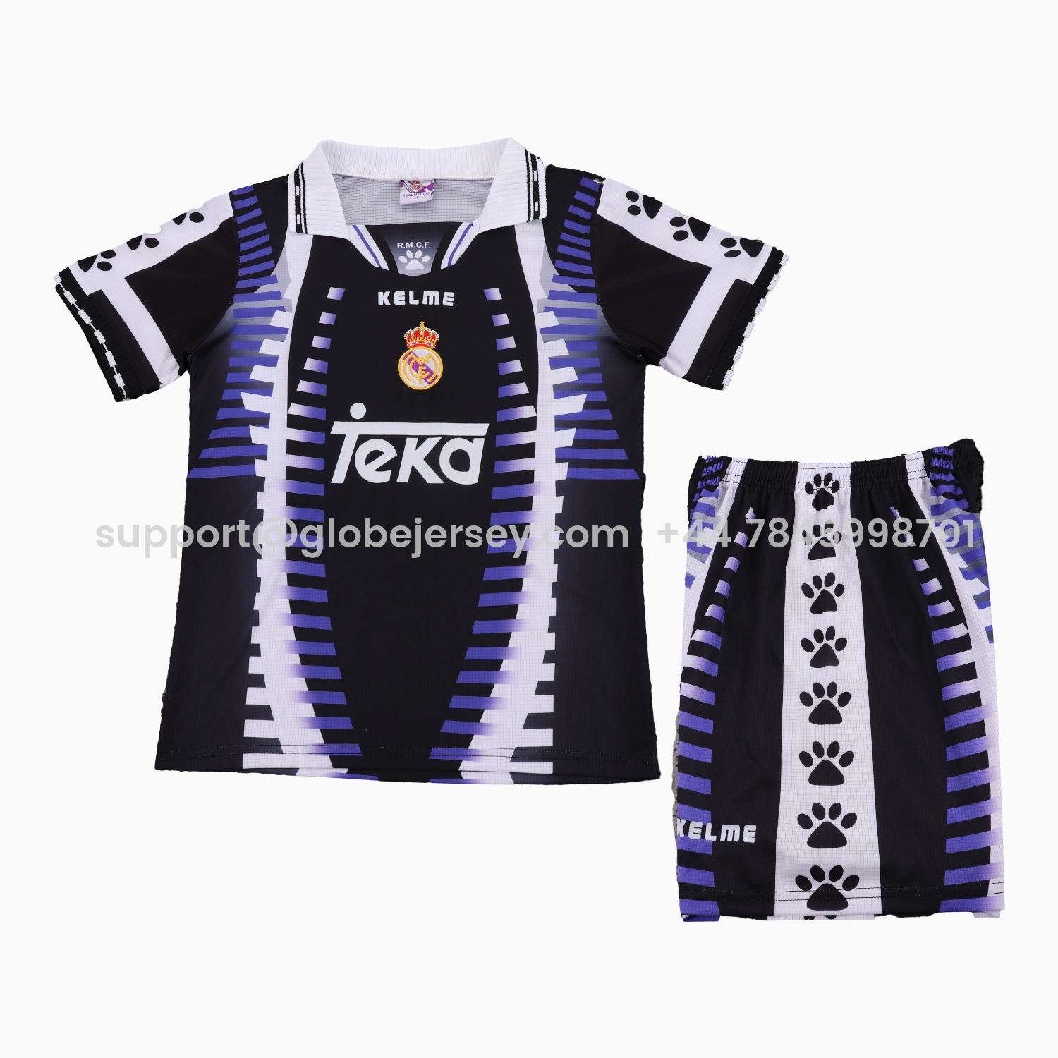 GlobeJersey-Retro Real Madrid 1997-98 Third Kids Kit