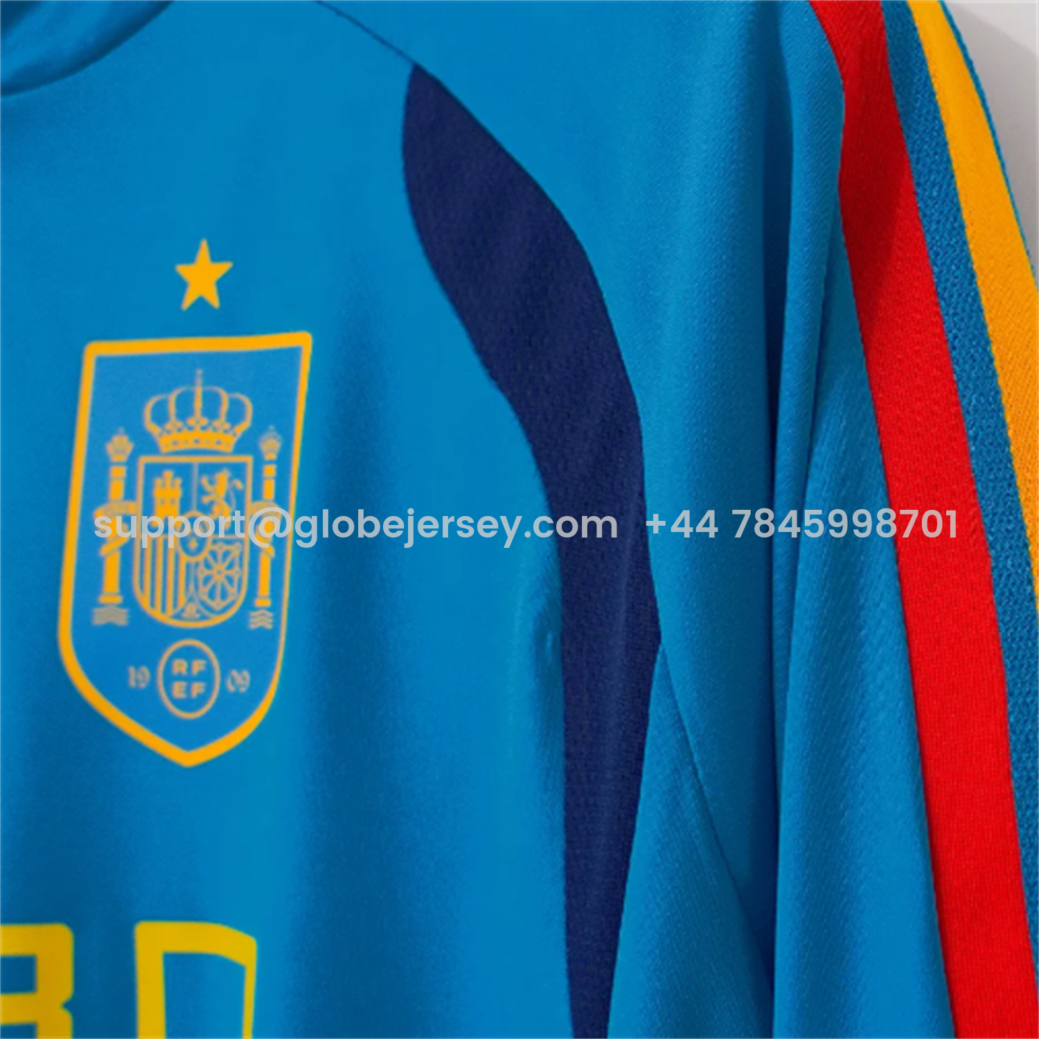 GlobeJersey-Spain 2026 Blue Long Sleeves Training Jersey - Fans Version