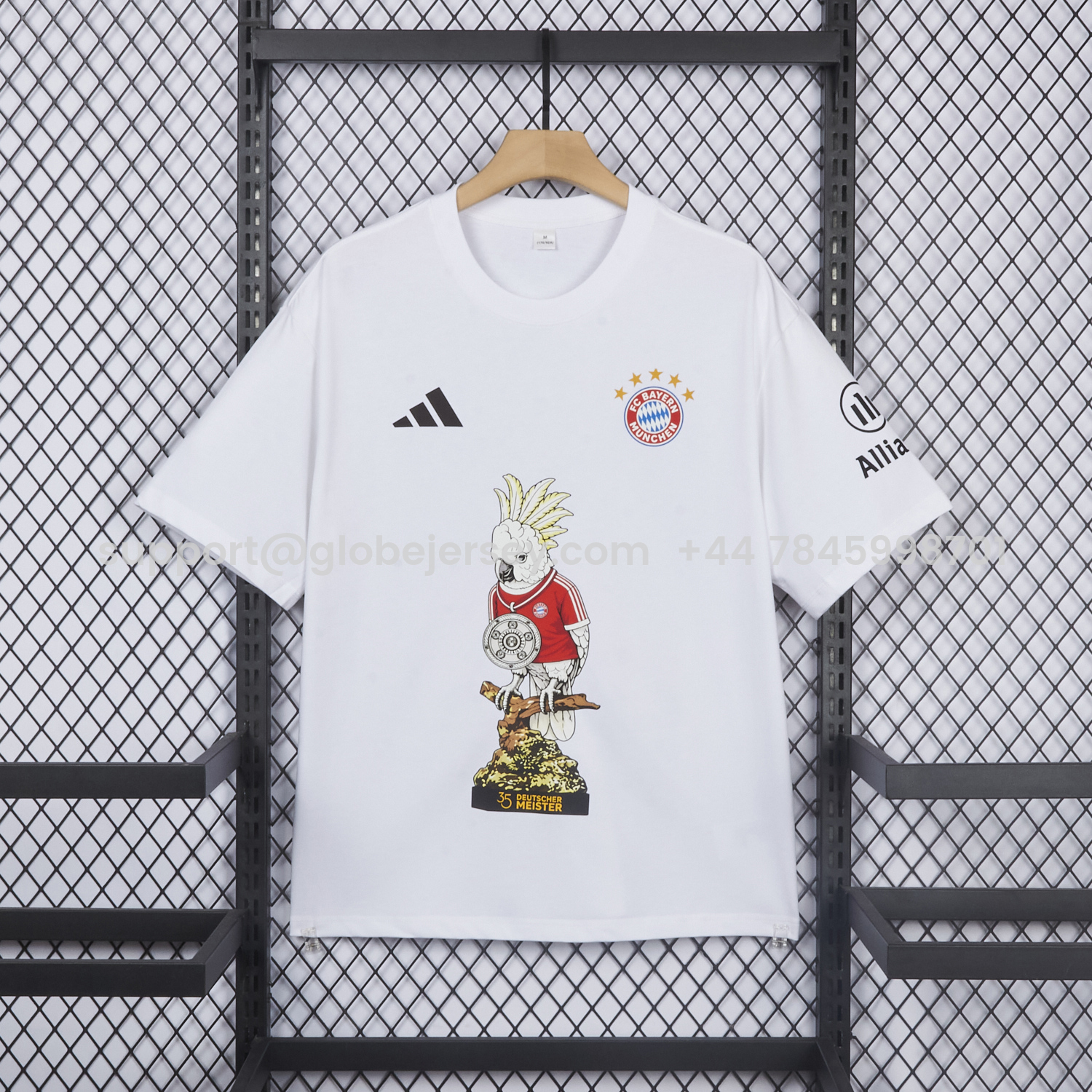 GlobeJersey-Bayern Munich 25-26 “35. Deutscher Meister” Championship Commemorative White T-shirt