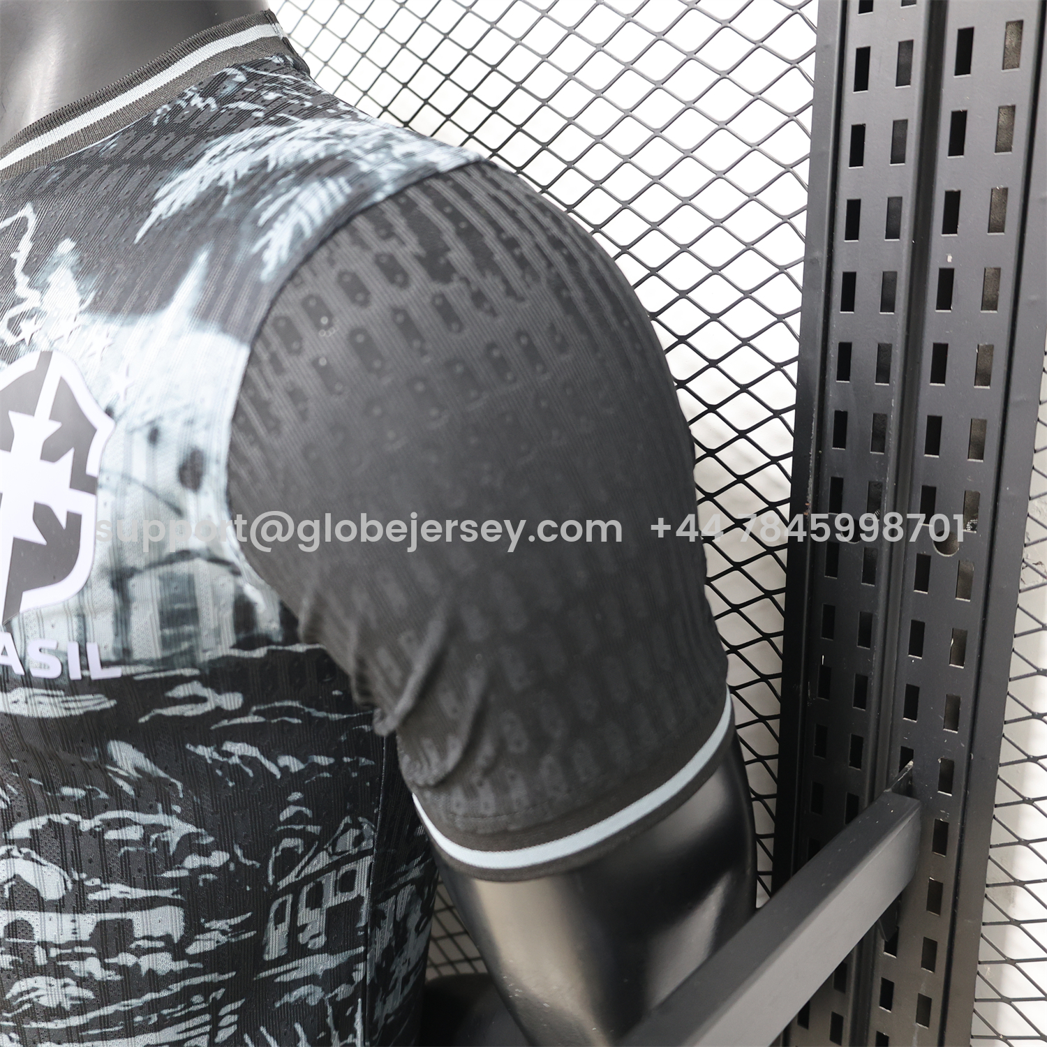 GlobeJersey-Brazil 2026 Grey Jesus Black Special Jersey - Player Version