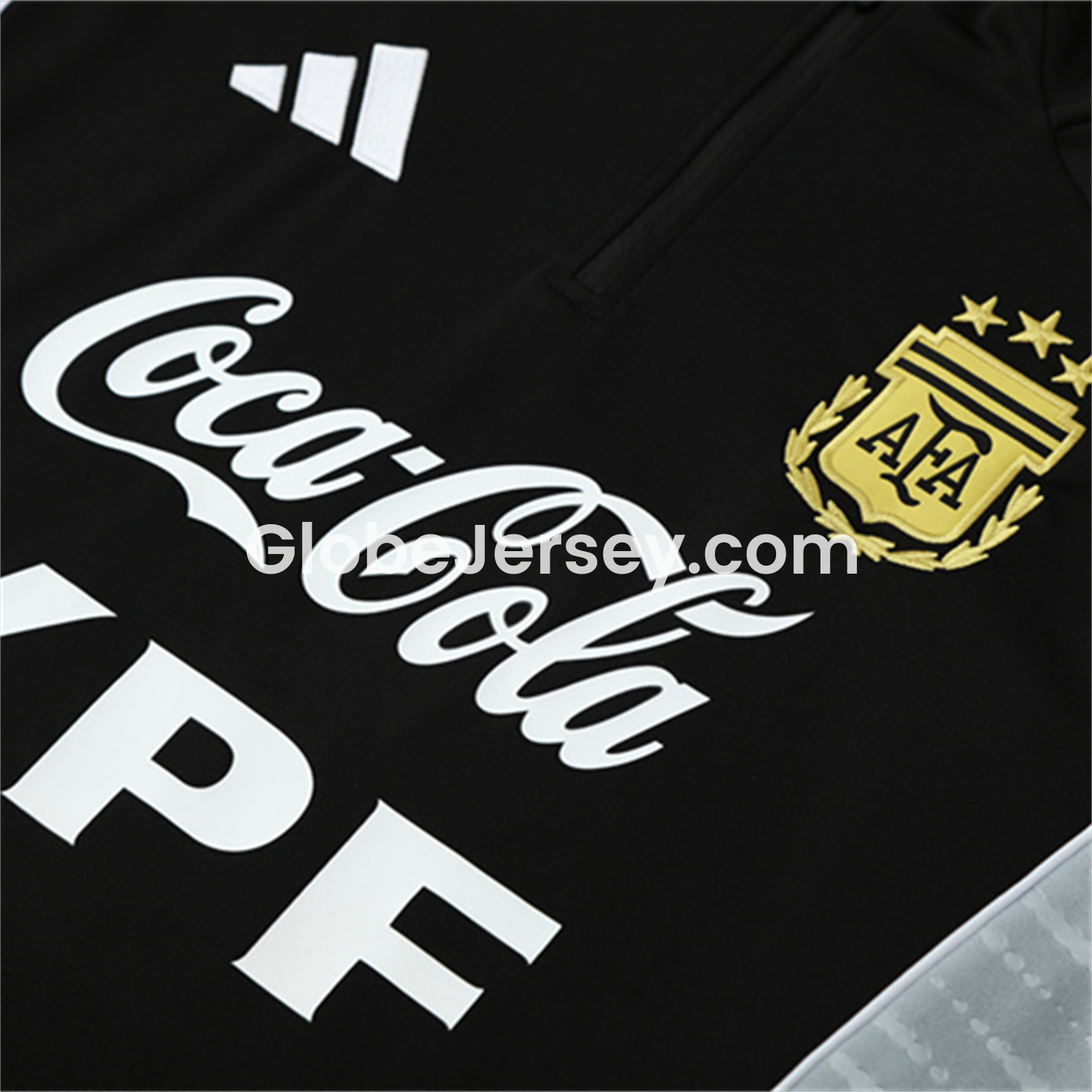 GlobeJersey-Argentina 25-26 Kid Long Sleeves Training Set - Black Top & Black Pants