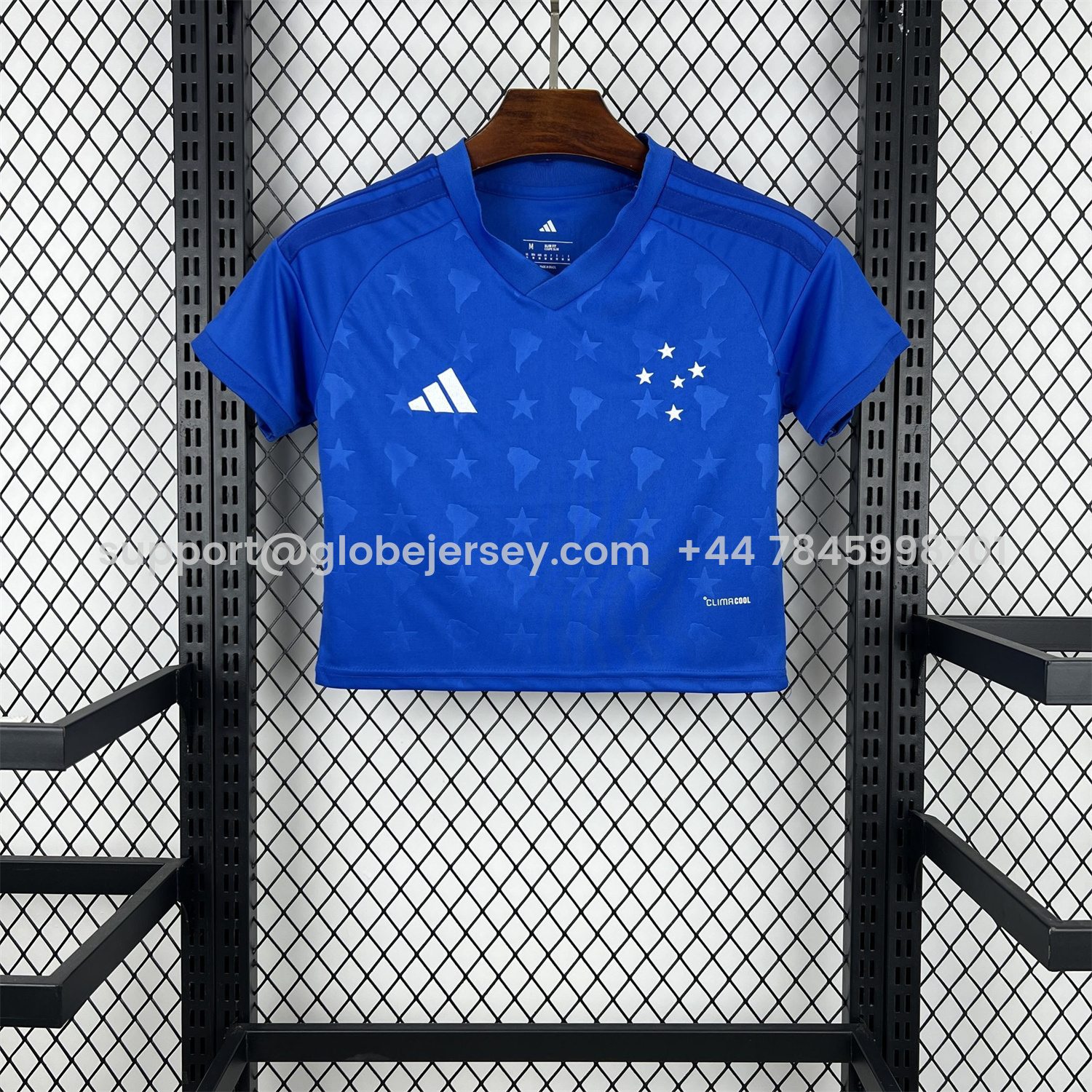 GlobeJersey-Women's Cruzeiro 25-26 Home Blue Cropped Jersey