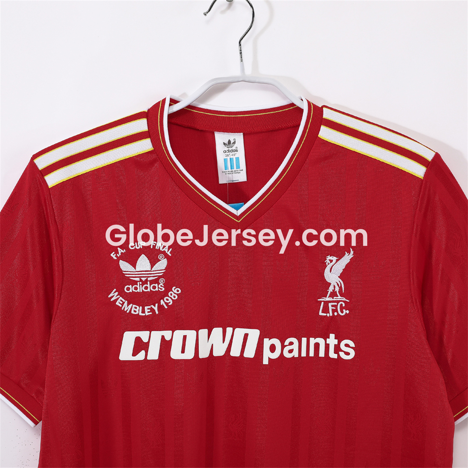 GlobeJersey-Retro Liver.pool 1985-86 Home Jersey - FA CUP FINAL Version