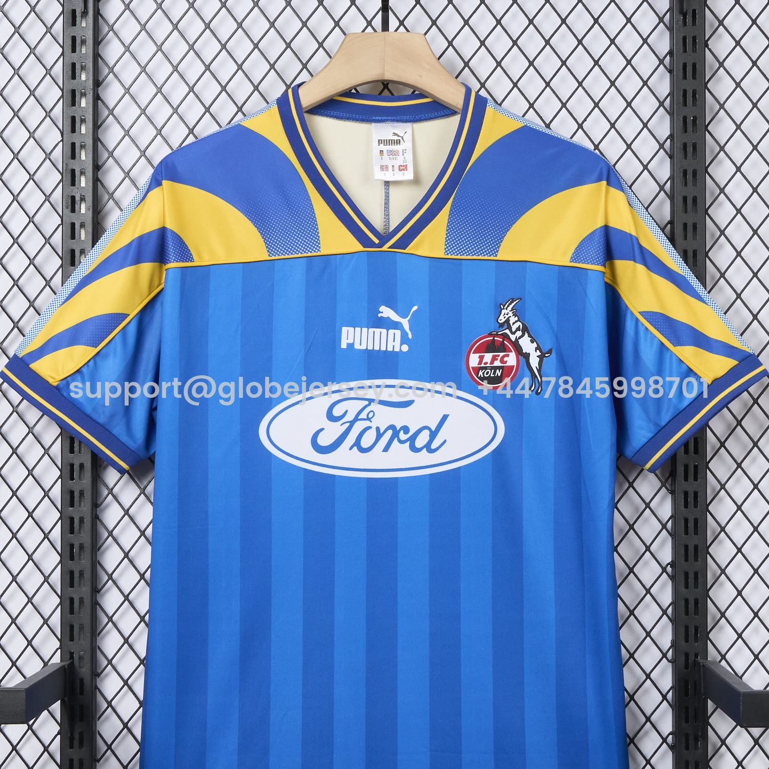 GlobeJersey-Retro 1. FC Köln 1995-96 Away Blue Jersey