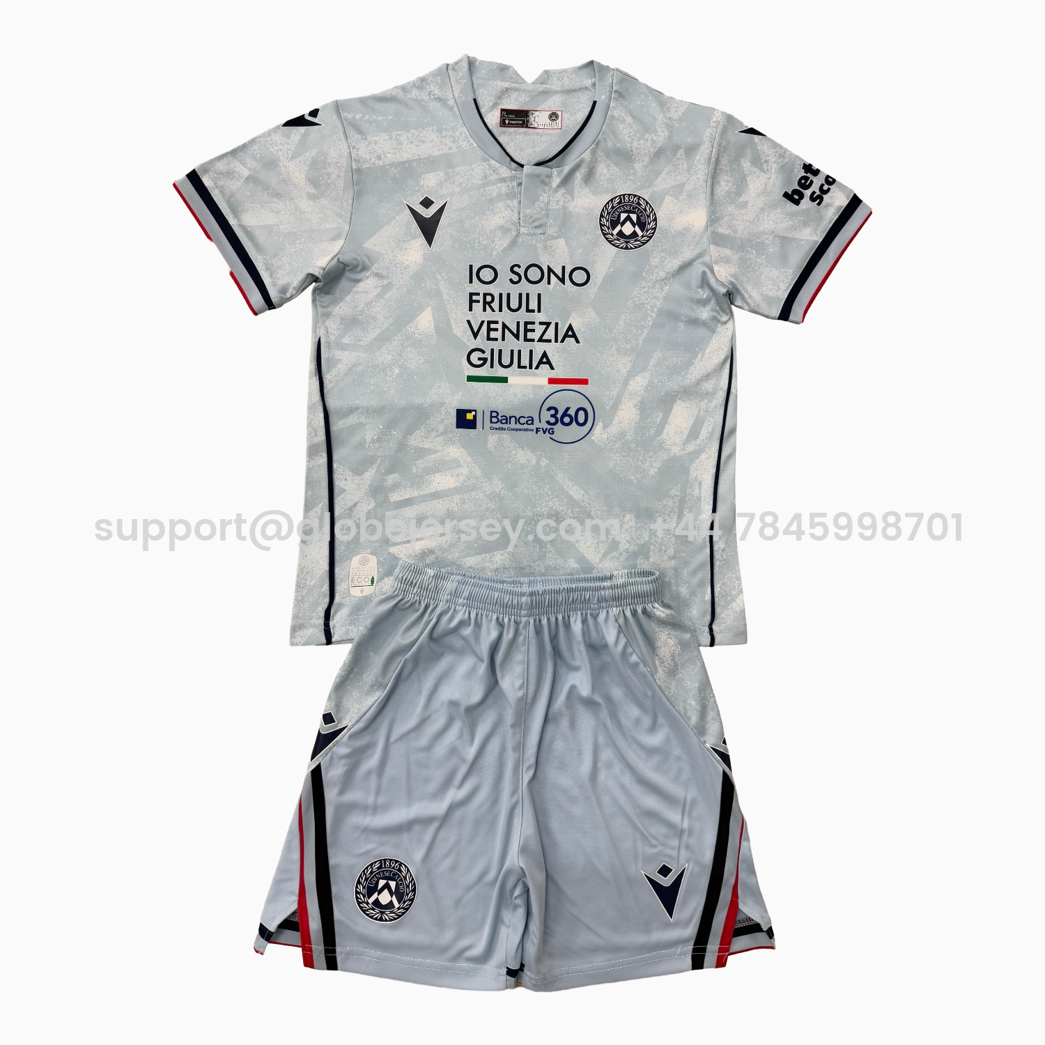 GlobeJersey-Udinese 25-26 Away Kids Kit