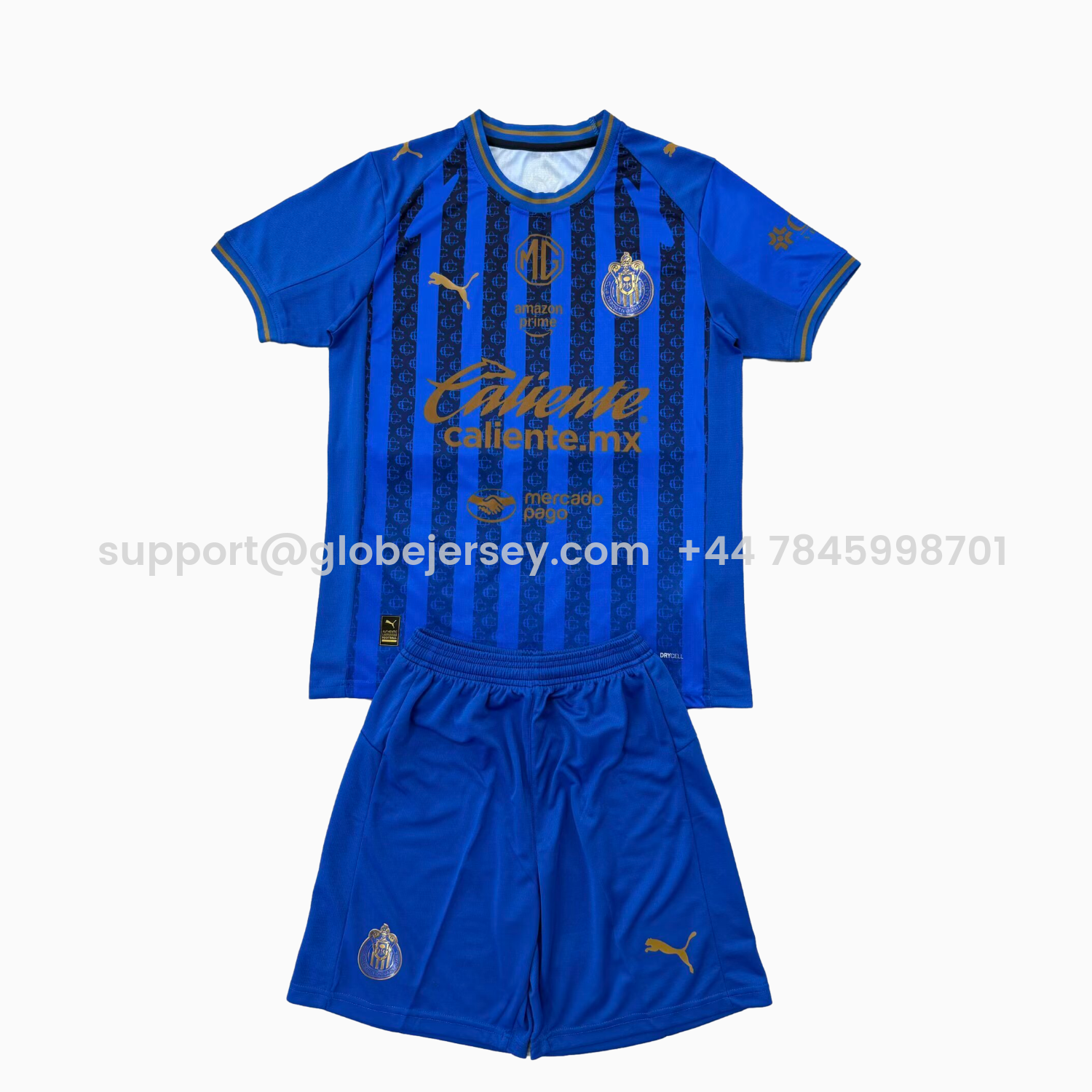 GlobeJersey-Chivas de Guadalajara 25-26 Third Blue Men's Adult Jersey Set - Fans Version