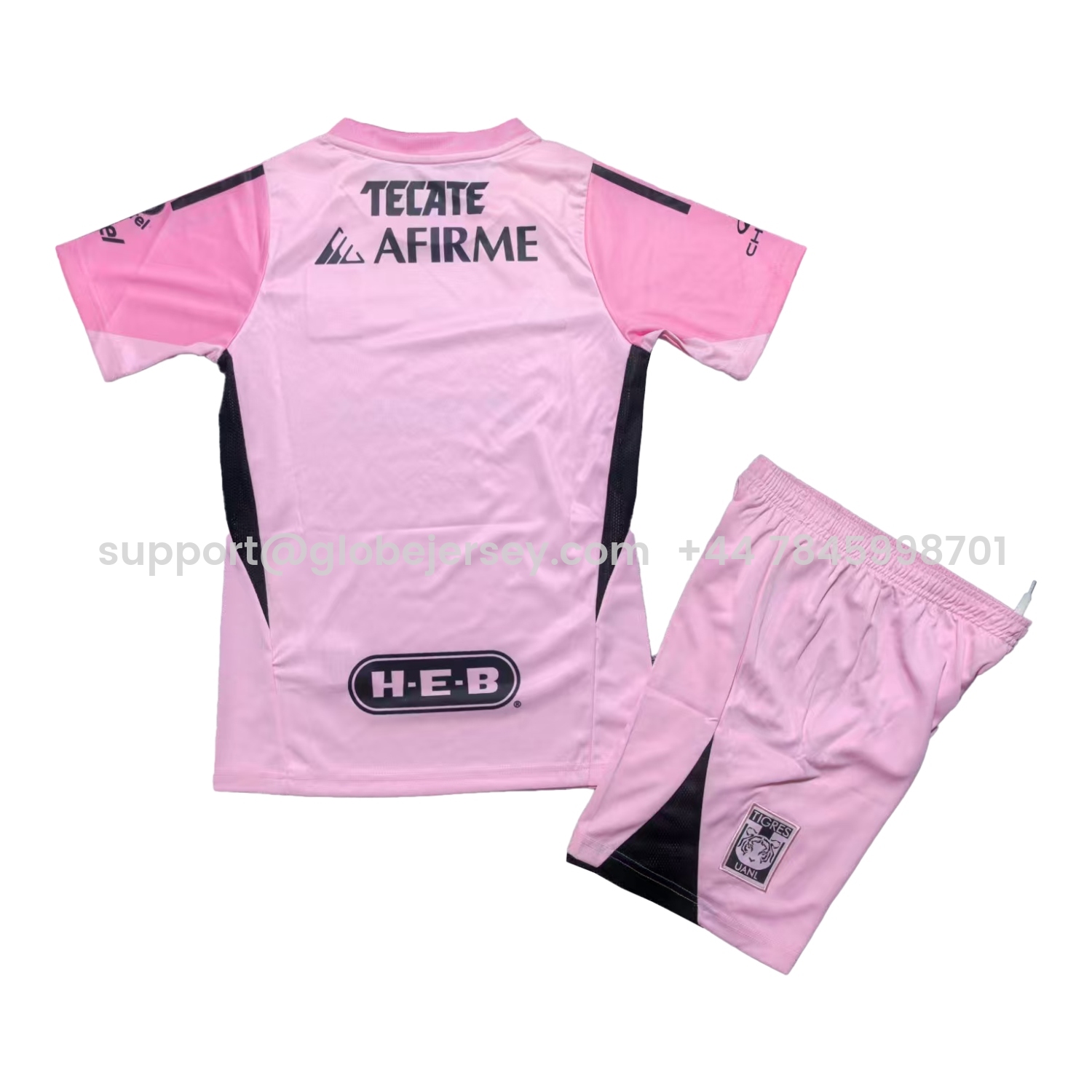 GlobeJersey-Tigres UANL 25-26 Pink Goalkeeper Kids Kit