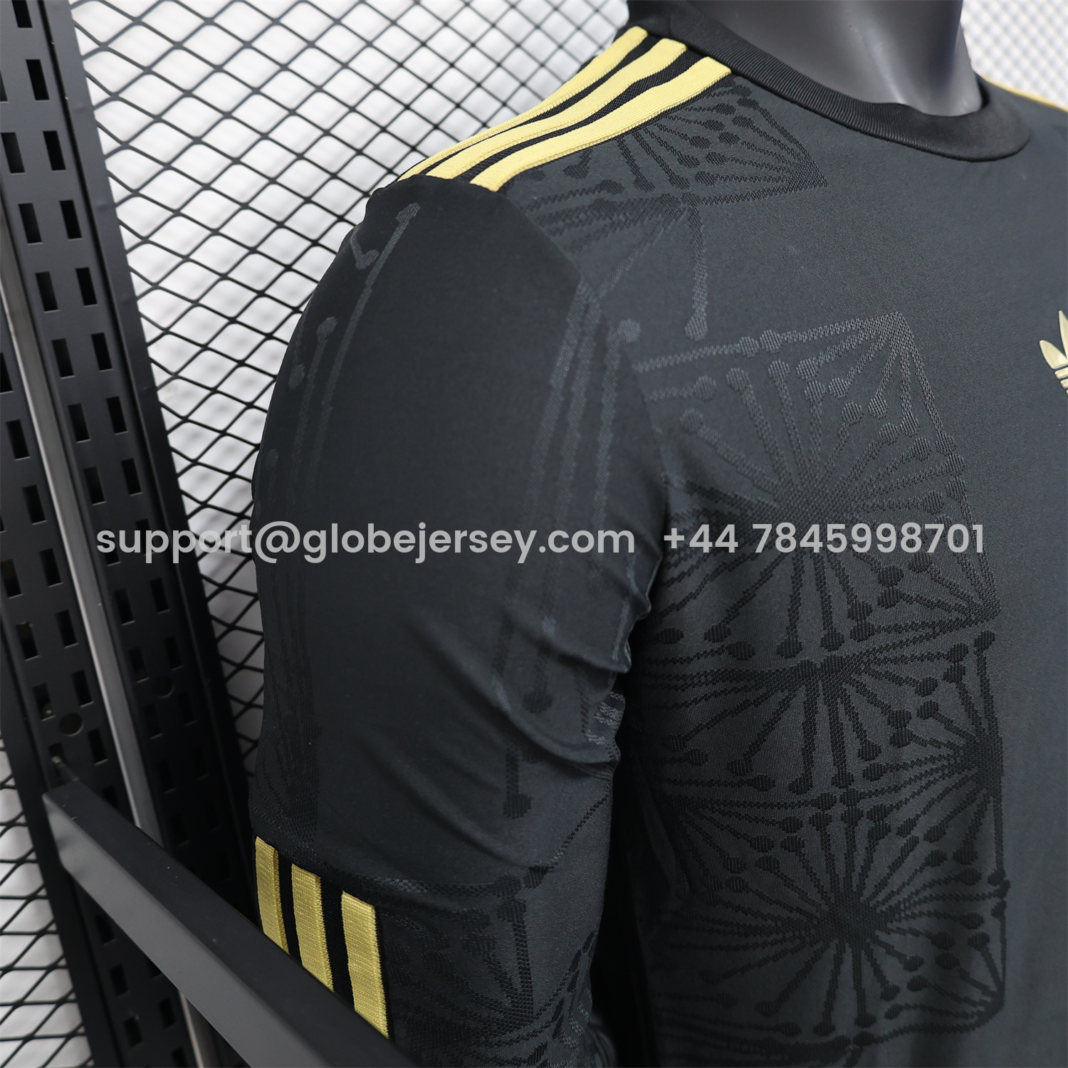 GlobeJersey-Mexico 2025 Gold Cup Black Long Sleeves Jersey - Player Version