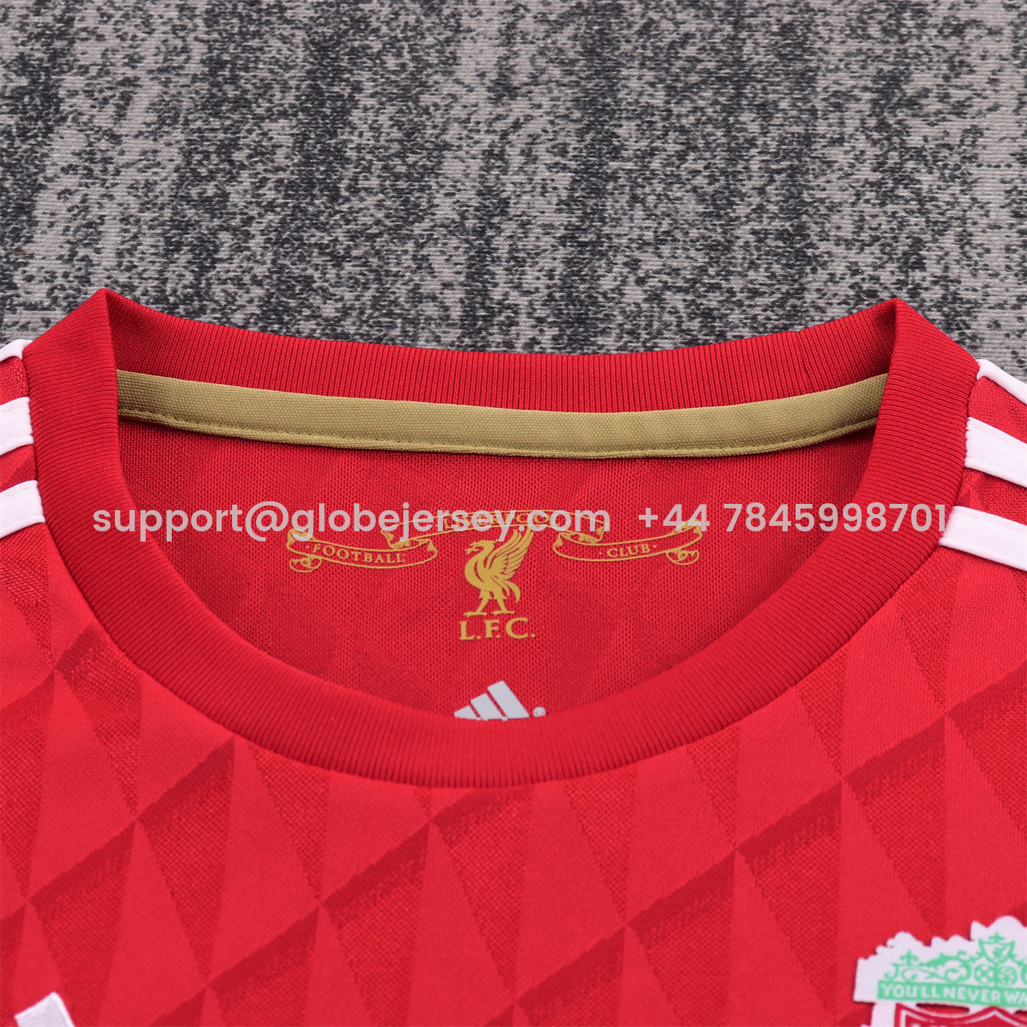 GlobeJersey-Retro Liver.pool 2010-11 Home Kids Kit