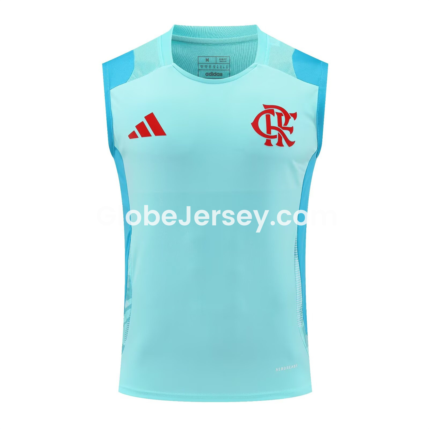 GlobeJersey-Flamengo 25-26 Vest Training Set - Light Blue With Royal Blue