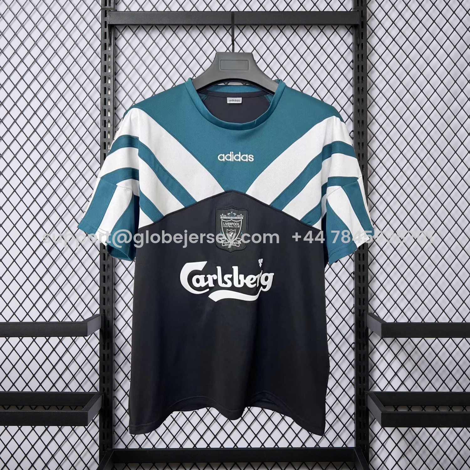 GlobeJersey-Retro Liver.pool 1995-96 Green And Black Training Jersey