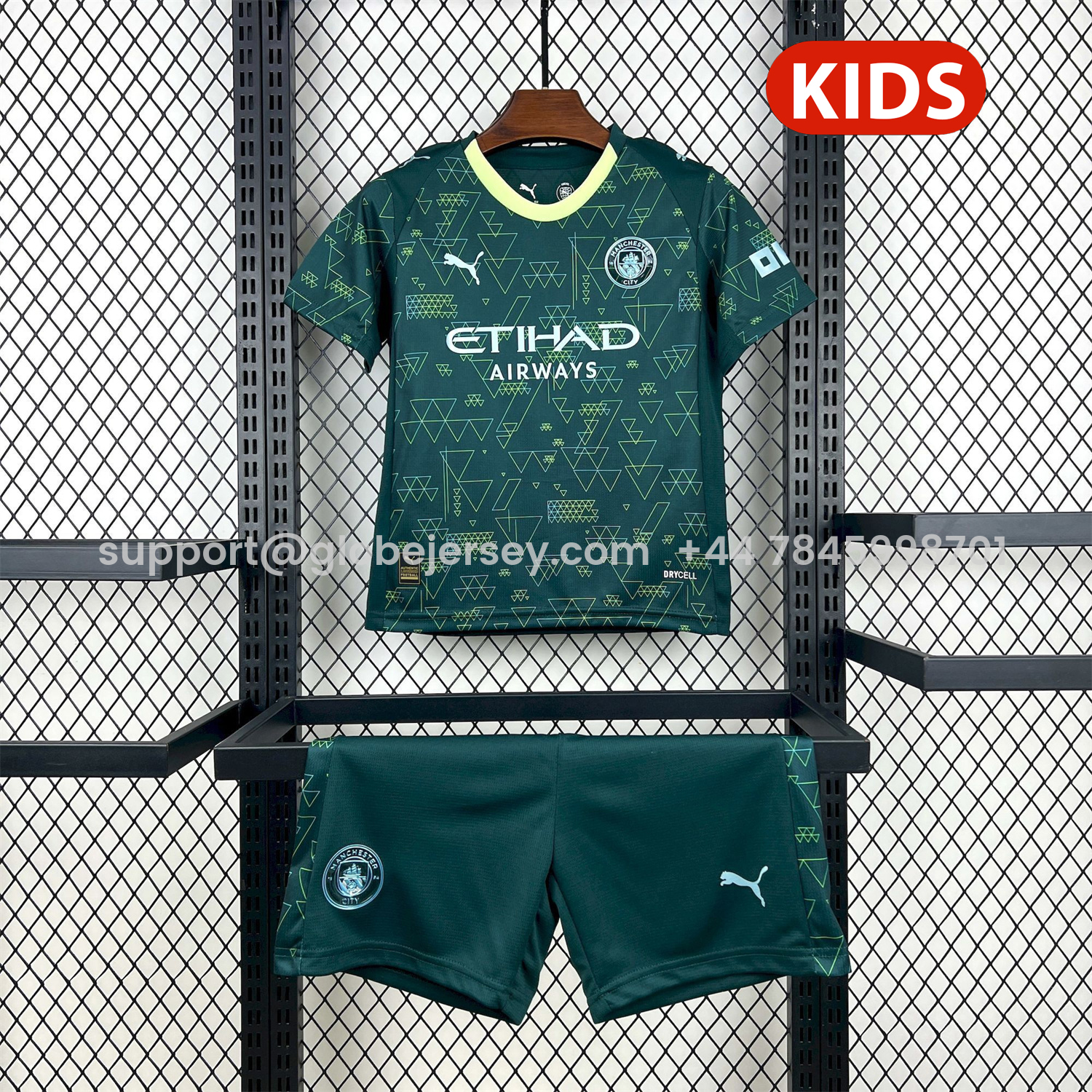 GlobeJersey-Manchester City 25-26 Fourth Green Kids Kit