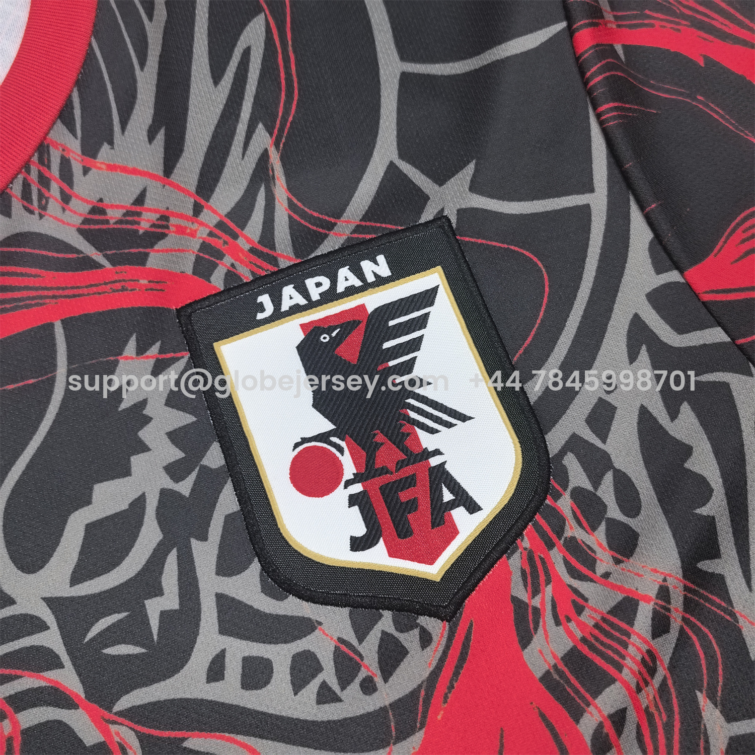 GlobeJersey-Japan 25-26 Black Dragon Black And Red Jersey - Fans Version