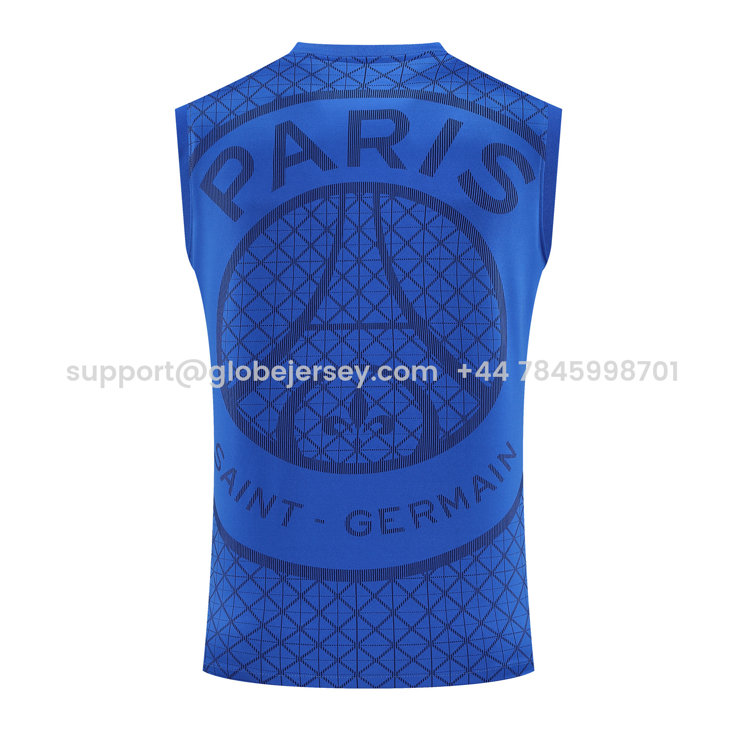 GlobeJersey-Paris Saint-Germain PSG 25-26 Vest Training Set - Ocean Blue Vest & Deep Blue Shorts