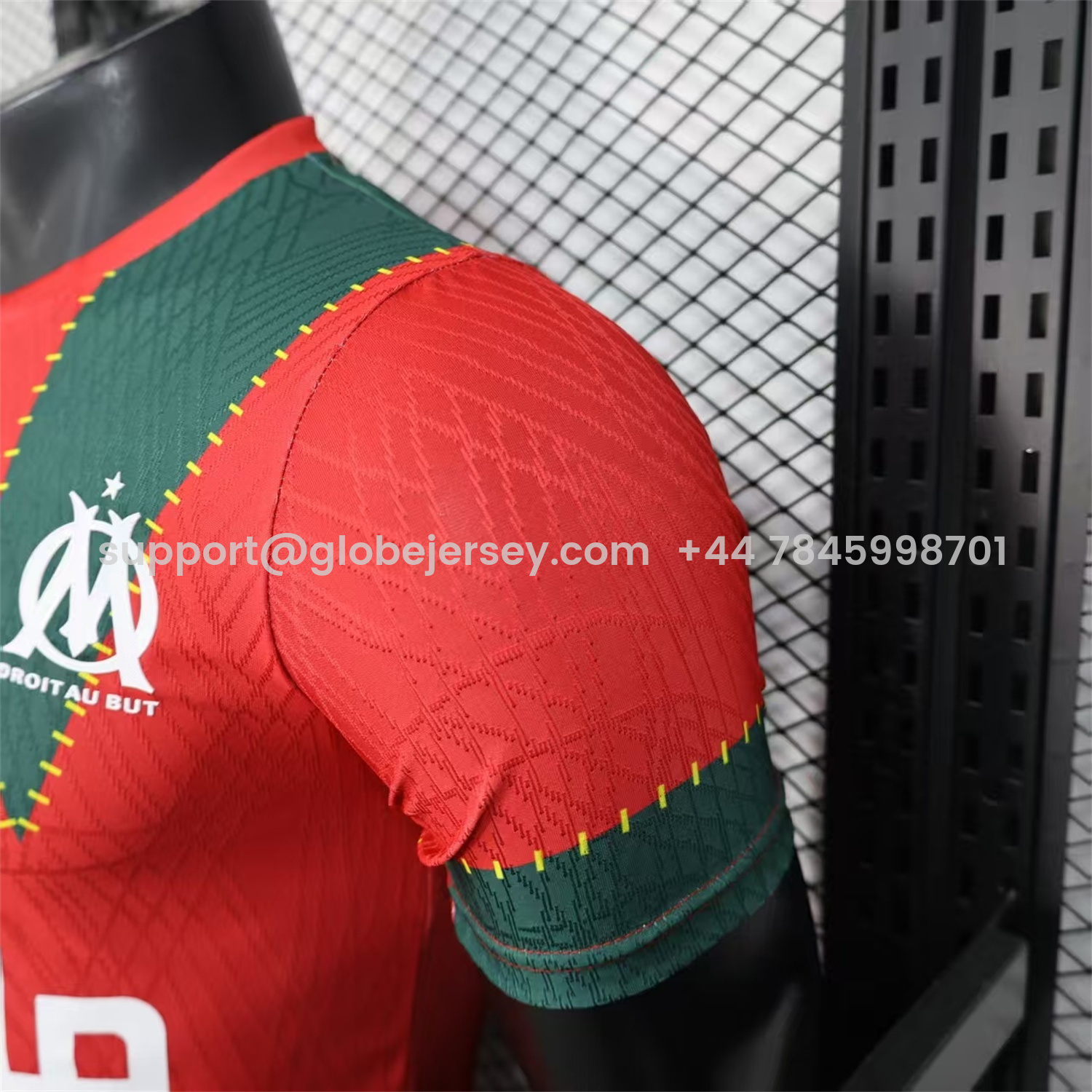 GlobeJersey-Marseille 25-26 Dark Green And Red Jersey -Player Version