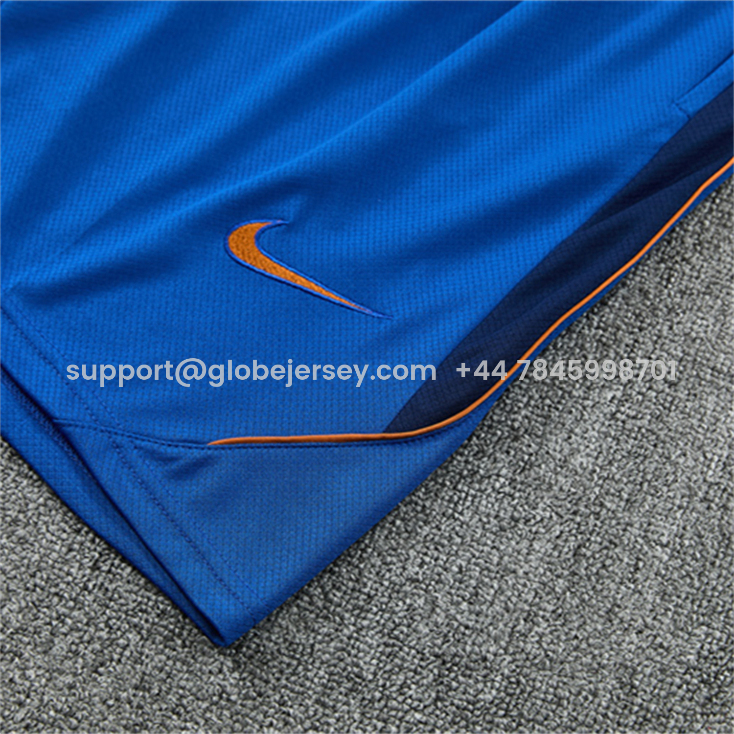 GlobeJersey-France 2026 Kids Short-Sleeve Training Set - Blue Top & Shorts