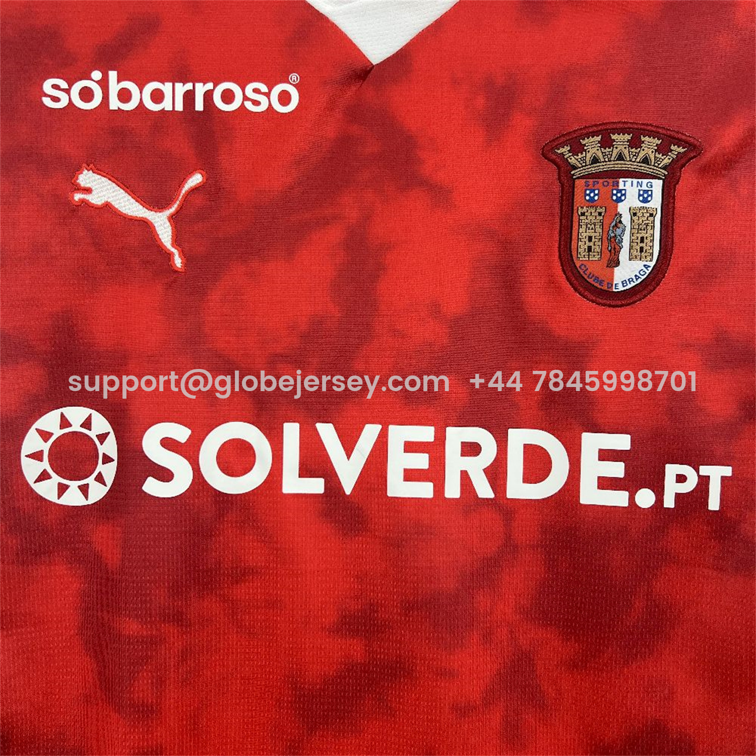 GlobeJersey-Braga 25-26 Home Jersey - Fans Version