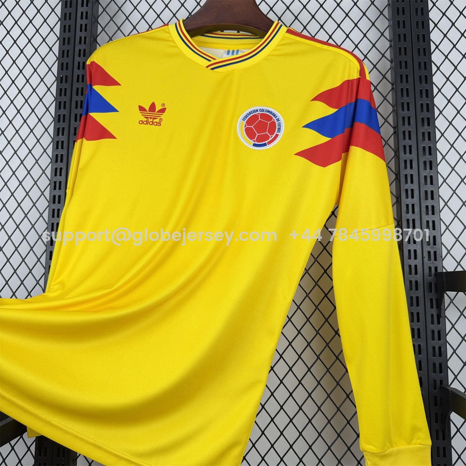 GlobeJersey-Retro Colombia 1990 Home Long Sleeves Jersey - Fans Version