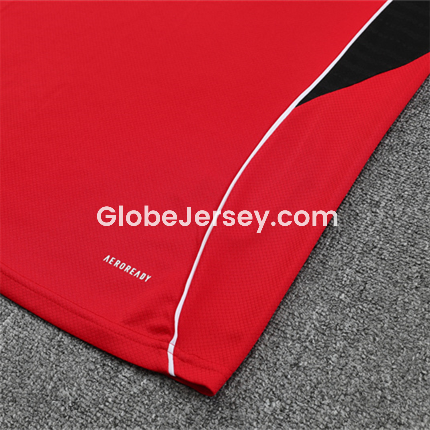 GlobeJersey-Manchester United 25-26 Short-Sleeve Training Set - Red Top & Black Shorts