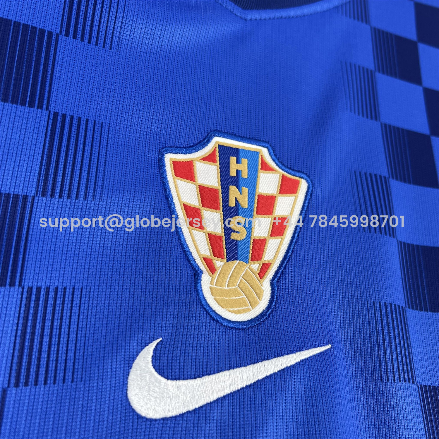 GlobeJersey-Croatia 2026 Away Blue Jersey - Fans Version