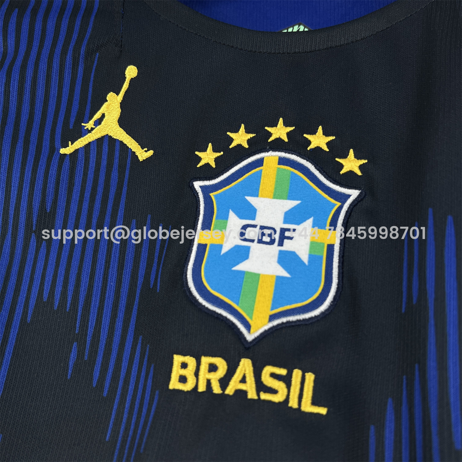 GlobeJersey-Brazil 2026 Away Blue Jersey - Fans Version