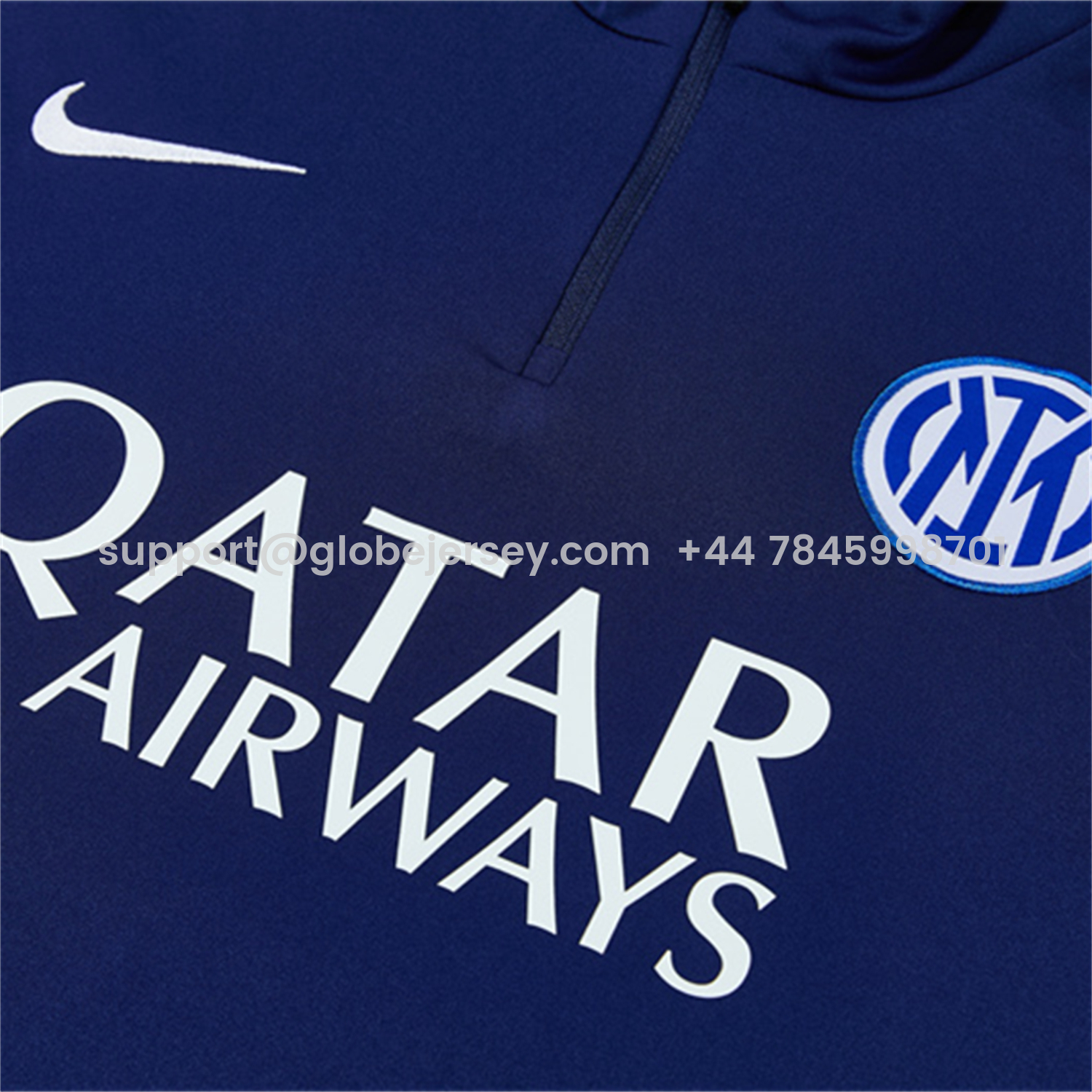 GlobeJersey-Inter Milan 26-27 Kids Long Sleeve Training Set - Royal Blue Top & Royal Blue Pants