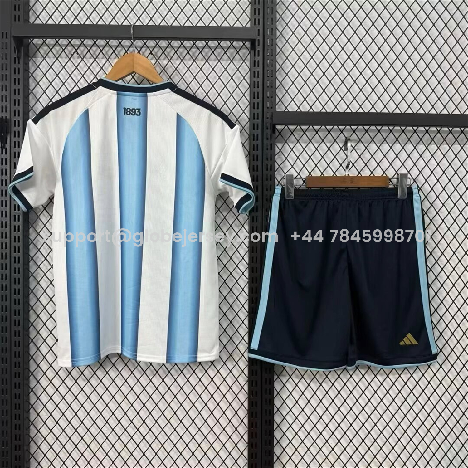 GlobeJersey-Argentina 2026 Home Kids Kit - With Chest Patch