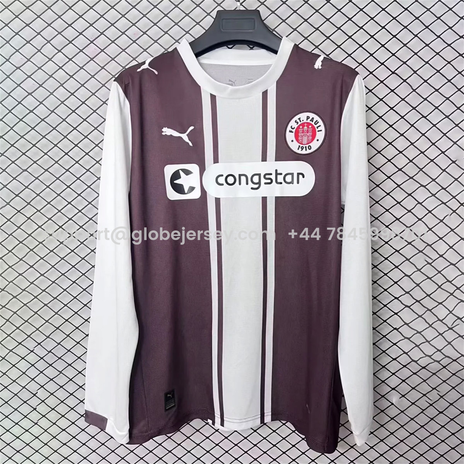 GlobeJersey-St. Pauli 25-26 Classic 1970s Design Special Long Sleeves Jersey - Fans Version