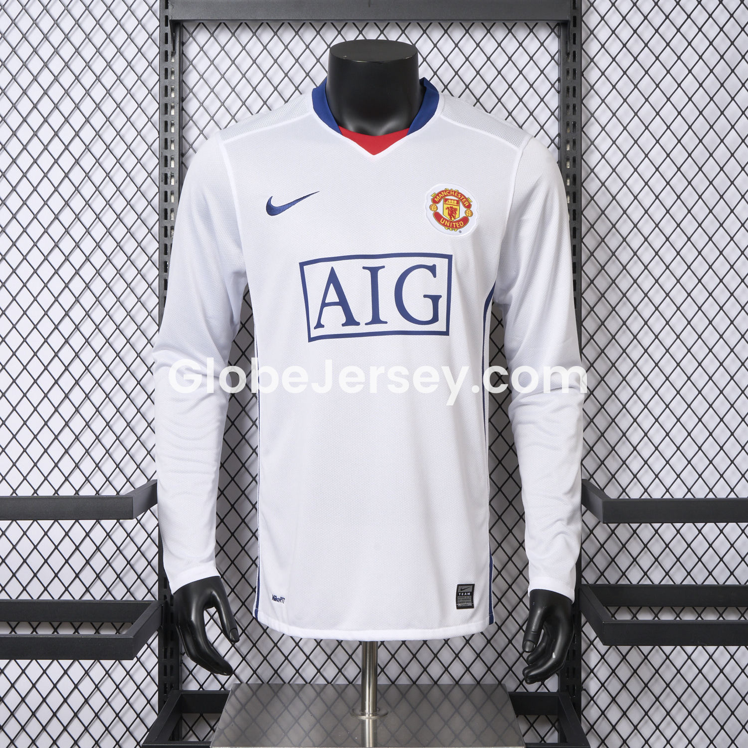 GlobeJersey-Retro Manchester United 2008-09 Away Long Sleeve Jersey - Player Version