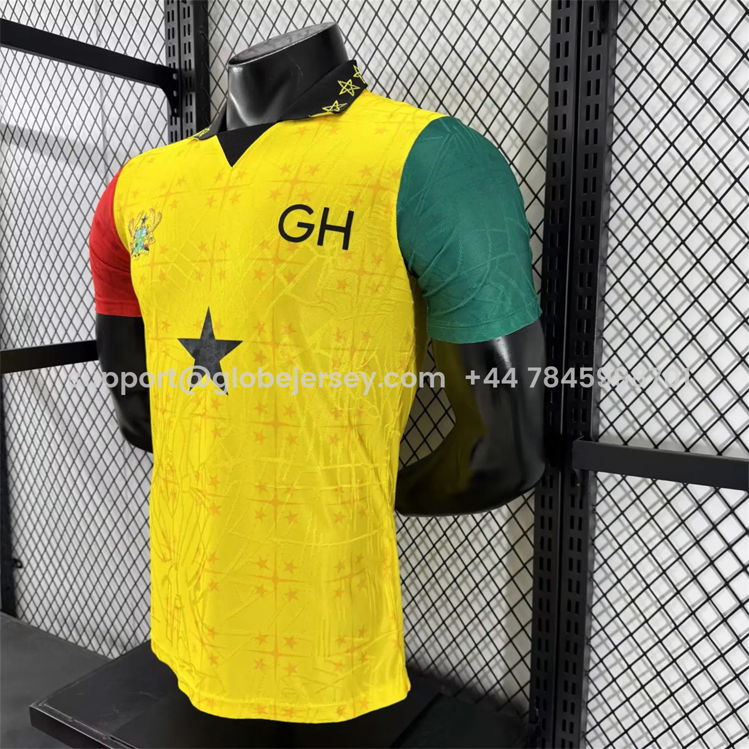 GlobeJersey-Ghana 2026 Coat Of Arms Yellow Special Jersey - Player Version