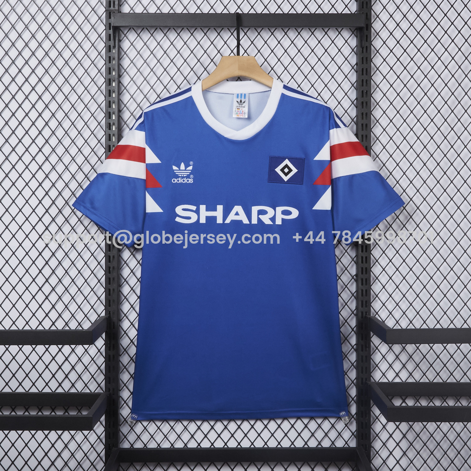 GlobeJersey-Retro Hamburger SV 1990-91 Away Blue Jersey