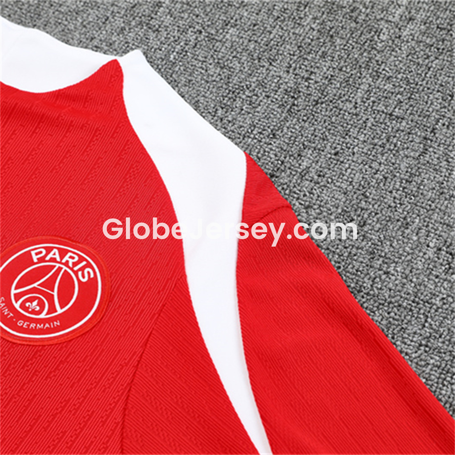 GlobeJersey-Paris Saint-Germain PSG 25-26 Long Sleeves Training Set - Red Top & Royal Blue Pants