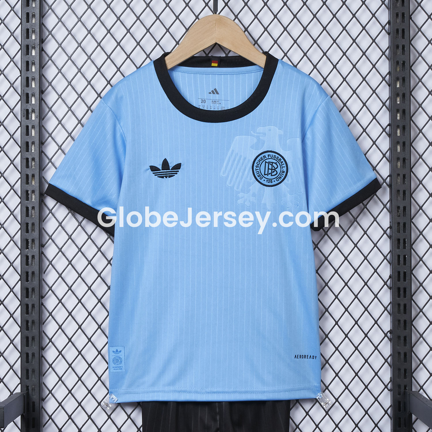 GlobeJersey-Germany 2025 125-Year Anniversary Blue Goalkeeper Kids Kit