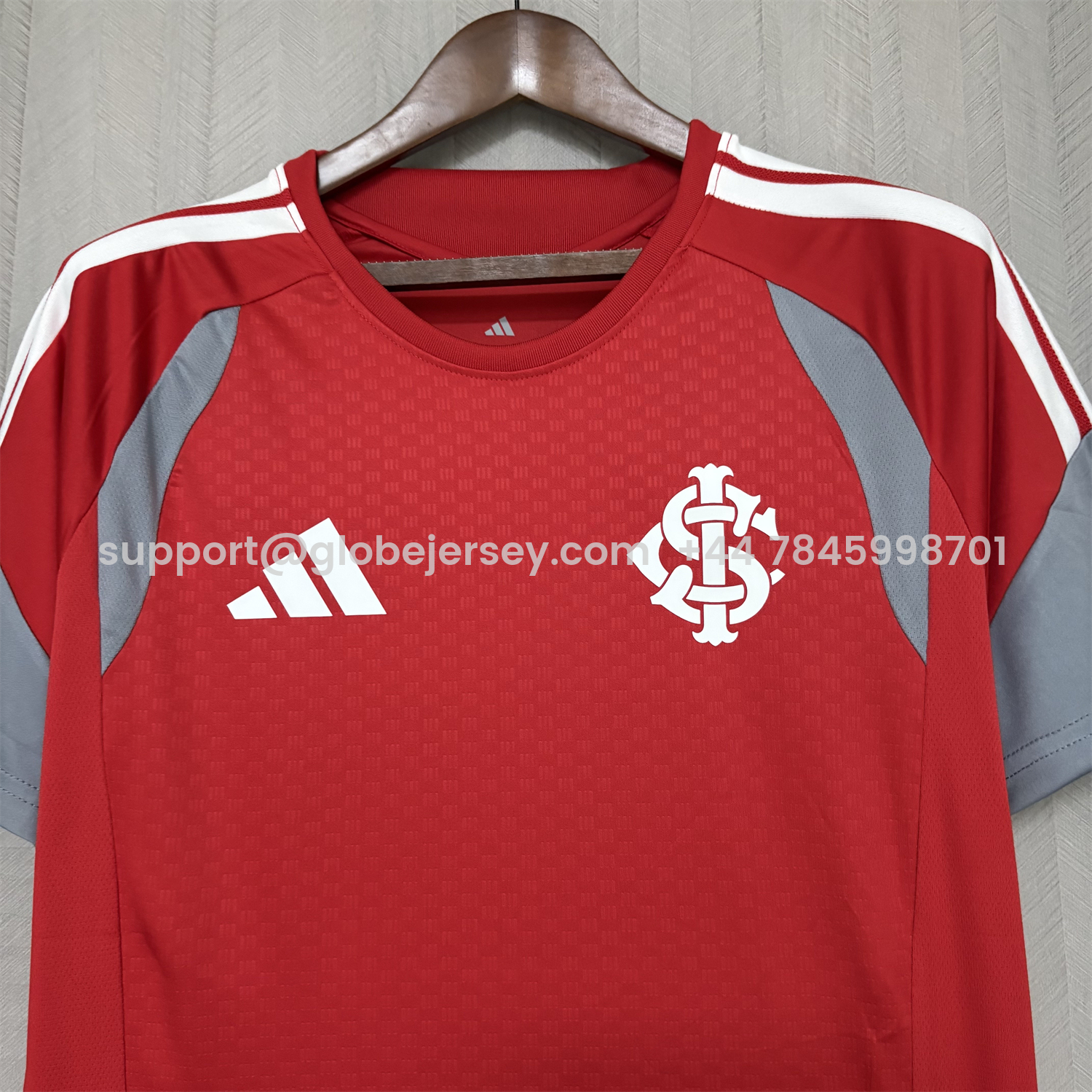 GlobeJersey-SC Internacional 26-27 Red Pre-Match Training Jersey - Fans Version