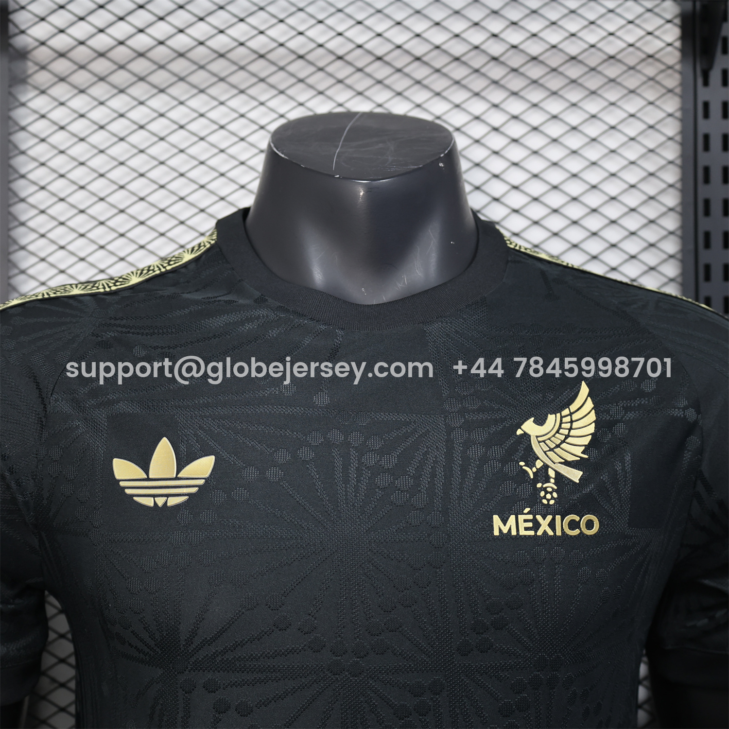 GlobeJersey-Mexico 2025 Gold Cup Black Special Edition Jersey - Player Version