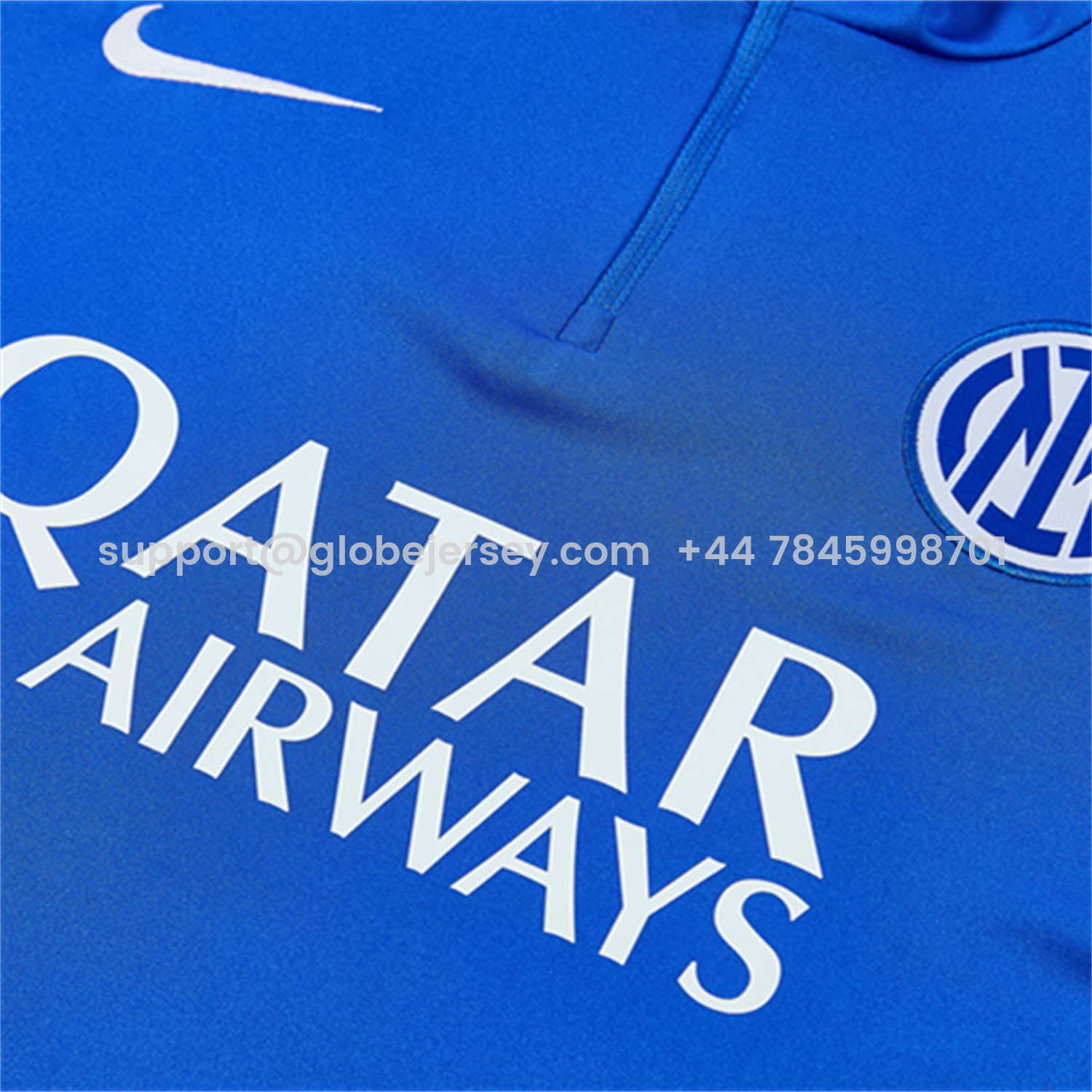 GlobeJersey-Inter Milan 26-27 Kids Long Sleeve Training Set - Blue Top & Royal Blue Pants