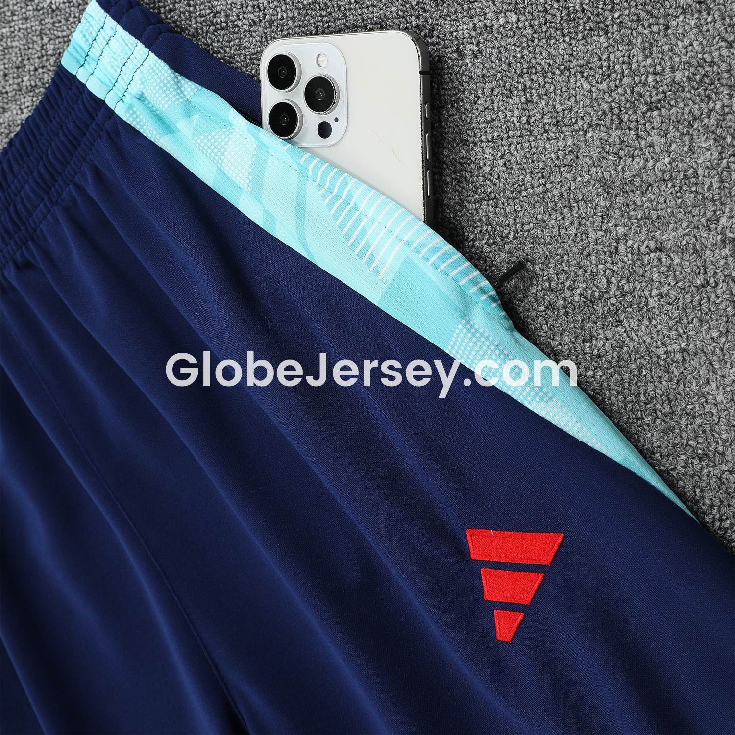GlobeJersey-Flamengo 25-26 Traning Hoodie Set - Light Blue With Royal Blue