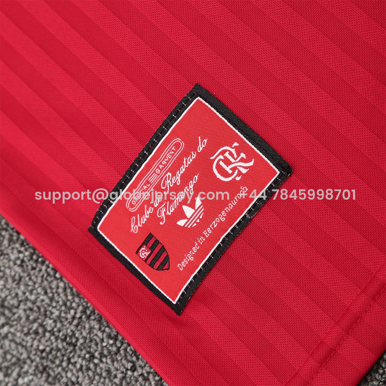 GlobeJersey-Flamengo 25-26 Short-Sleeve Training Set - Red Top & Black Shorts