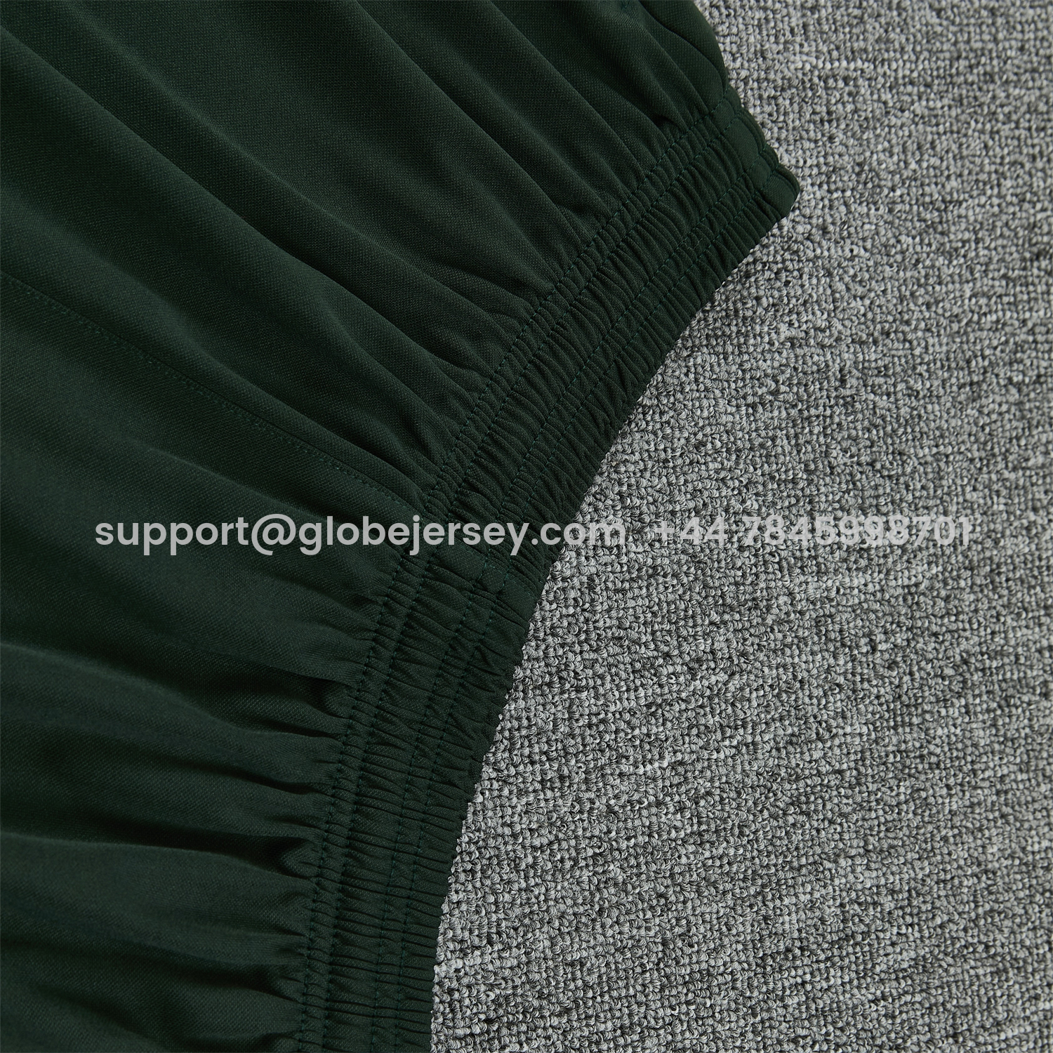 GlobeJersey-C.H.E.L.S.E.A 25-26 Vest Training Set - Light Gray With Dark Green Accents Top & Dark Green Pants