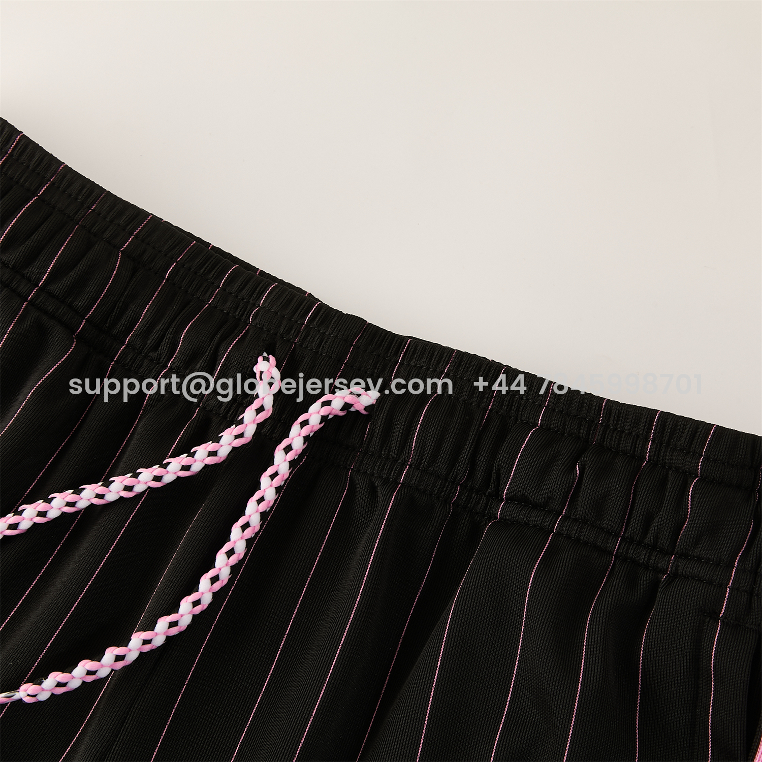 GlobeJersey-Juventus 26-27 Short-Sleeve Training Set - Pink Lines Black Top & Shorts