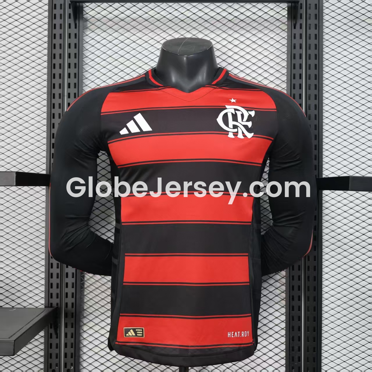 GlobeJersey-Flamengo 25-26 Home Long Sleeves Unsponsored Jersey - Player Version