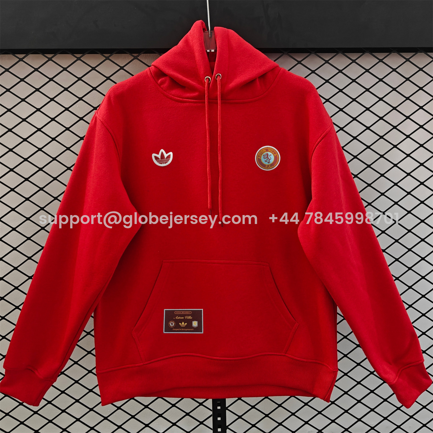 GlobeJersey-Aston Villa 25-26 Originals Terrace Icon Unisex Pullover Hoodie