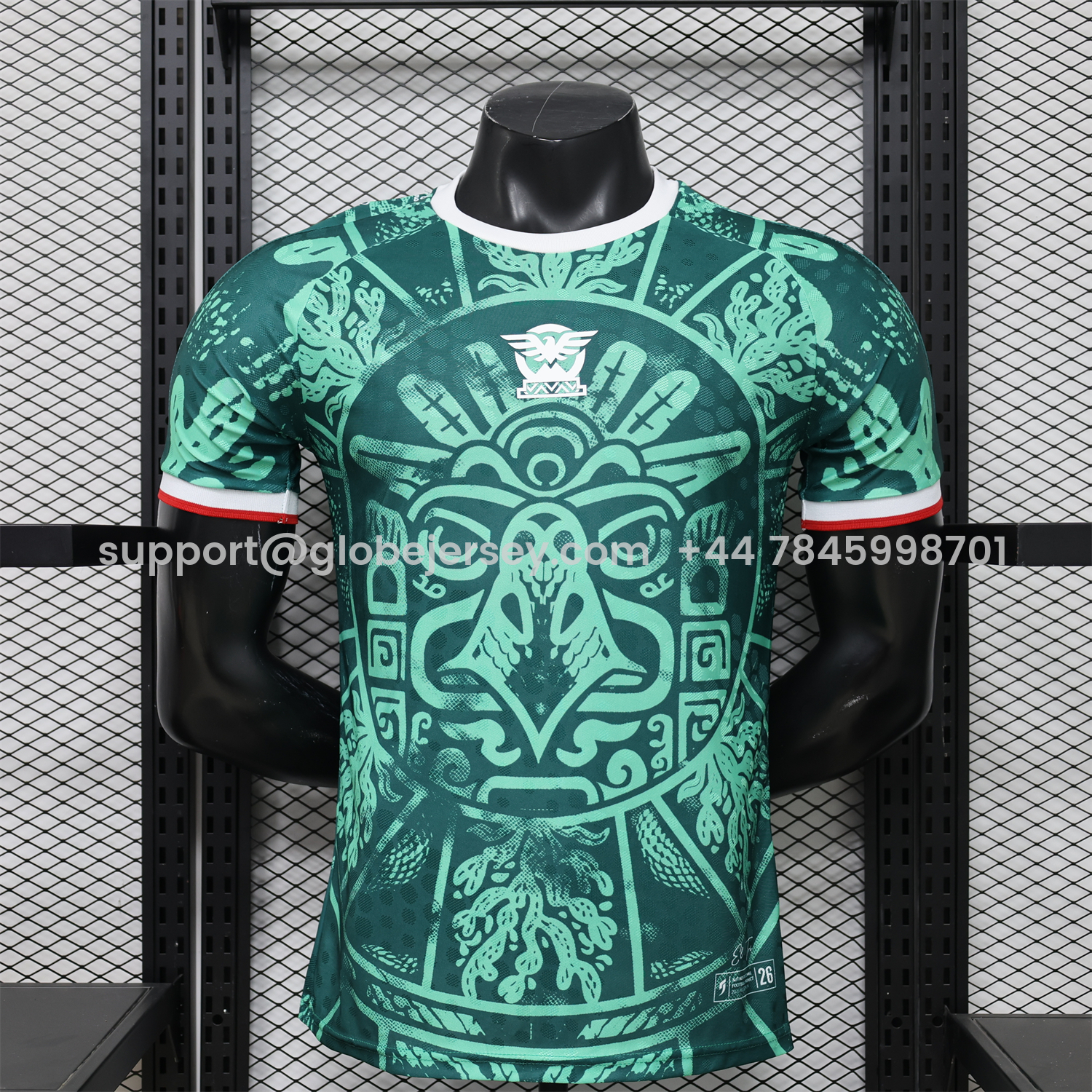 GlobeJersey-Mexico 2026 Green Totem Special Jersey - Player Version