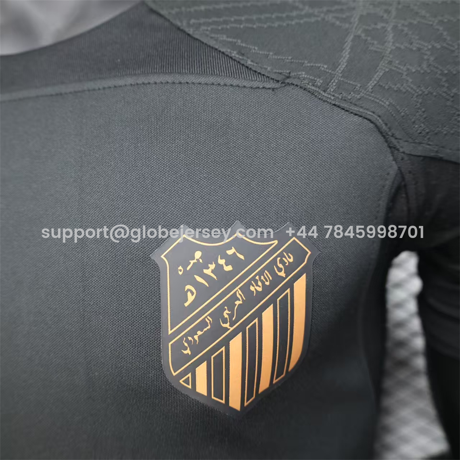 GlobeJersey-Al Ittihad Jeddah United 25-26 Golden 1927 Anniversary Black Jersey - Player Version