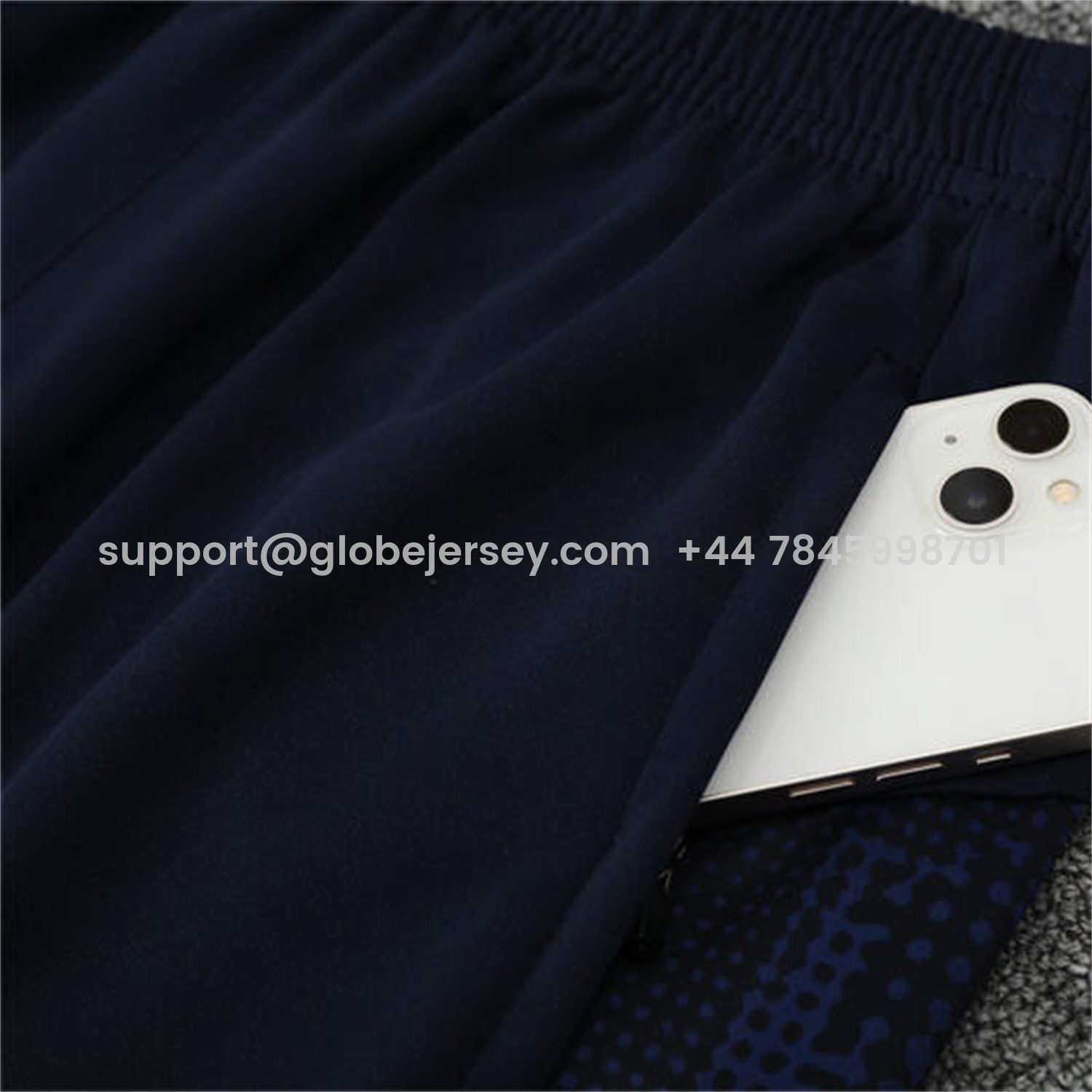 GlobeJersey-Marseille 25-26 Kids Long Sleeve Training Set - Nattierblue Top & Deep Blue Pants