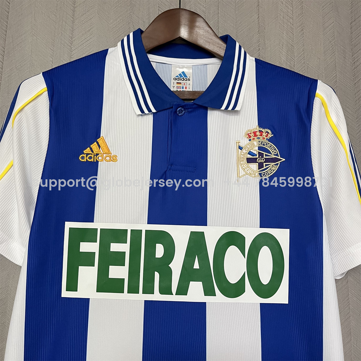 GlobeJersey-Retro Deportivo de La Coruña 1999-00 Home Jersey