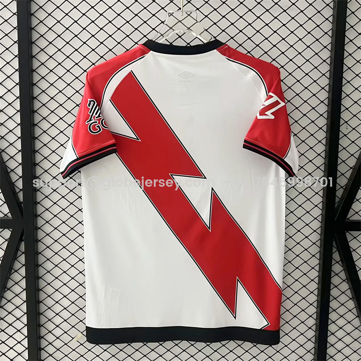 GlobeJersey-Rayo Vallecano 25-26 Home White Jersey - Fans Version