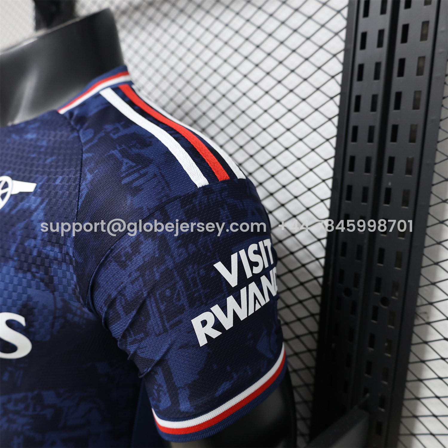 GlobeJersey-Arsenal 26-27 Dark Blue Digital Pattern Cannon Special Edition Jersey - Player Version