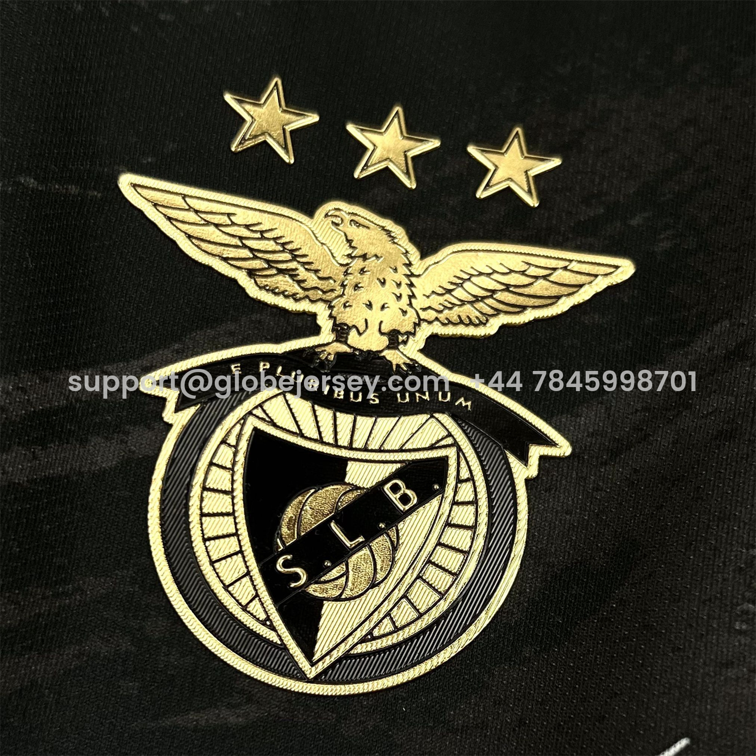 GlobeJersey-Benfica 25-26 Gold Eagle Black Special Jersey - Fans Version