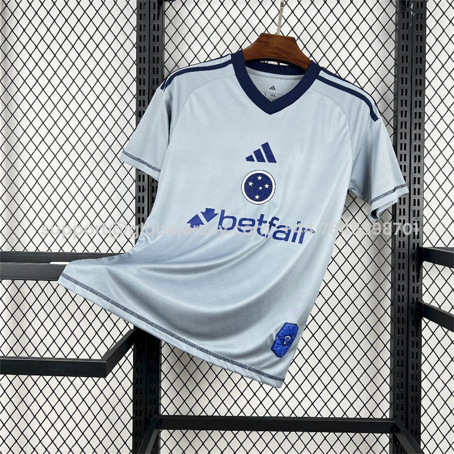 GlobeJersey-Cruzeiro 25-26 Grey Goalkeeper Jersey - Fans Version